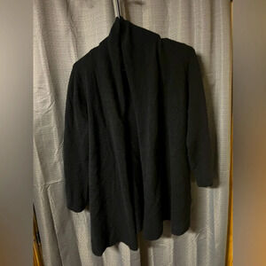 100% Cashmere Thin Sweater Women's Size Medium Petite Black Soft Long Sleeve